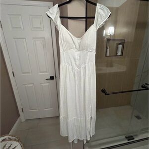 Hollister White Backless Dress